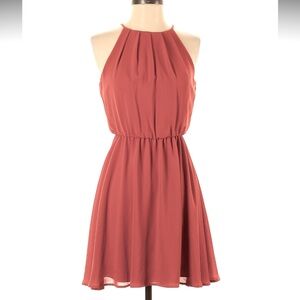 Lush Pink Halter Mini Dress M